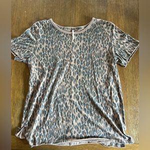 Free People leopard print t-shirt